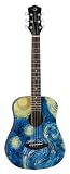 Luna Safari Starry Night Travel Guitar with Gig Bag