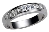 14k White Gold Diamond Princess-Cut Channel Set Wedding Band (3/4 cttw, H-I Color, SI1-SI2 Clarity)