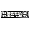 Unitec 84524 Kennzeichenhalter Chrom gebogen