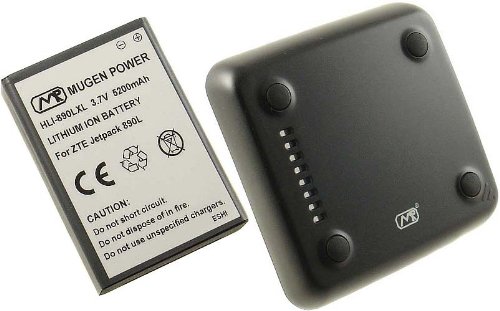 MUGEN 5200mAh XL EXTENDED BATTERY FOR VERIZON JETPACK 4G LTE 890L MOBILE HOTSPOTB00A3BBR08 