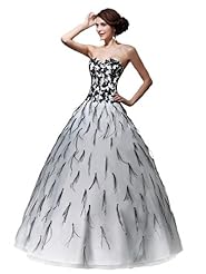 A-line Satin/Tulle Feathers Applique Lace-Up Wedding Dress 