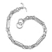 Exclusive Appeal: Sterling Silver Designer Inspired Long Link Toggle Bar Chain Bracelet