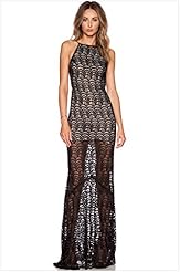 General Print Polyester Spaghetti Strap Lace Backless Maxi Dress 