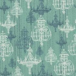 Bulk Buy: FabScraps Scapbooking (10-Yards) Shabby Chic 43' Wide 100% Cotton 10yd D/R Turquoise Chandelier 3005T