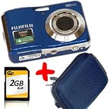 eHome Bundle: Fuji AV100 Digital Camera +Blue Case + 2GB SD (Fujifilm Finepix AV100 12MP 3xOptical Zoom 2.7 LCD)
