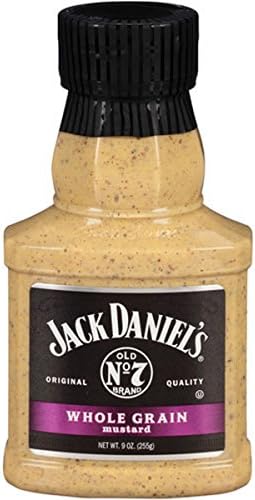 JACK DANIELS MUSTARD WHOLE GRAIN-9 OZ -Pack of 6