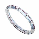 Kabbalah Bangle Sterling Silver Light Pink Resin and Authentic Red String Bangle