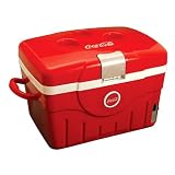 Coca-Cola Cooler with Top Can Holder - Red/ White