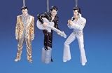 Set of 3 Elvis Presley In Jumpsuit Christmas Ornaments