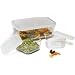 Bormioli Rocco 3.90210.SE1021990 Frigoverre Glass Food-Storage  Compact Containers with Lids, Set of 3