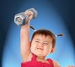 Fred & Friends BUFFBABY - it's a rattle, dumbbell