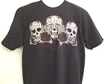 Rock Steady Clothing Hear No Evil Shirt, Day of the Dead Skulls T Shirt , Speak No Evil