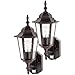 Globe One-Light Outdoor Upward Wall Sconce with Motion Sensor, Antique Bronze, 2-Pack #4997201