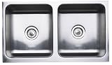 Blanco 440286 Magnum Equal Double Bowl Sink with Apron, Stainless Steel