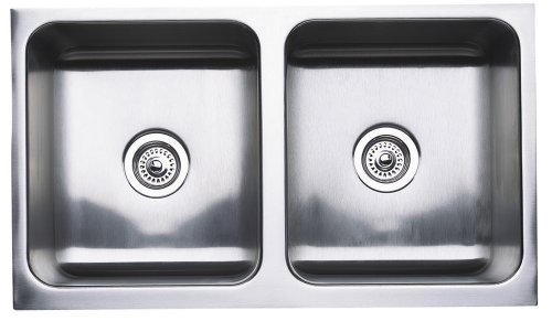 Blanco 440286 Magnum Equal Double Bowl Sink with Apron, Stainless Steel