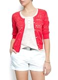 Mango Womens Openwork Knit Bolero