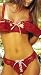Closeout White with Red Trim Size 32 Lace Open Bust Bra (Panty not available)