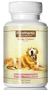 Omega 3 for Dogs, Fish Oil for Dogs 180 Softgels Featuring Pure & Natural Fatty Acids Dogs Love. (High Levels of EPA and DHA) (Helps Dog Allergies & Brain Function) Made in USA (1 bottle)