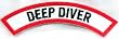 Deep Diver Chevron Patch Embroidered Iron On Scuba Diving Emblem Souvenir