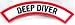 Deep Diver Chevron Patch Embroidered Iron On Scuba Diving Emblem Souvenir