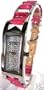 Michael Kors Pink Croc Embossed Band Crystal Face Watch MK2028