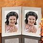 Studio Silver Two-Tone Double Picture Frame, 5-Inch-by7-Inch