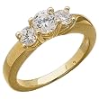 14kt Yellow Gold Plinth Course Diamond Ring