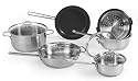 Chantal 10 Piece Brushed Stainless Steel Cookware Set
