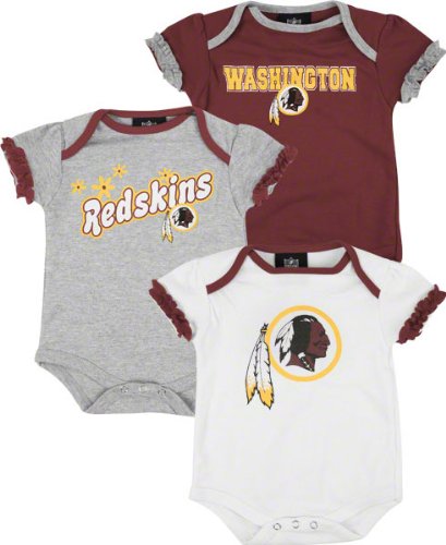 Washington Redskins Newborn 3-Piece Creeper Set