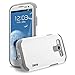 Galaxy S3 Case, RANZ® Grey with White Hard Impact Dual Layer Shockproof Bumper Case For Samsung Galaxy S3 III (i9300)