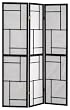 3 Panel Black Oriental Shoji Screen / Room Divider