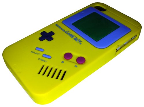 gadget geek - retro nintendo game boy &eacute;tui coque souple silicone pour apple iphone 4s. qualite superieure avec style. jaune