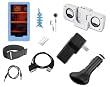 10 Items Premium Accessory Bundle Combo For Microsoft Zune HD 16GB / 32GB Series: Includes: Blue Silicone Skin Case Cover, USB Car Charger, USB Home/Travel Charger, USB Straight data cable, White Mini Speaker, Adjustable Armband, Belt Clip, 3.5mm~3.5mm Straight Audio cable, White Stereo Headphone & Baby Blue Fishbone Style Keychain