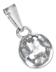 Sterling Silver Small 14mm High Polish Round Chime Ball Pendant