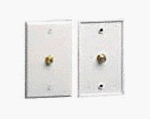 Surface Mount Coaxial Wall Plate, Ivory