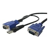 StarTech Cable SVECONUS6 6 feet 2-in-1 Ultra Thin USB KVM Cable Retail