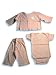 Little Giraffe - Newborn Baby Girls, 3-Piece Pant Set, Pink