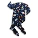 Private Label - Boys Long Sleeve Footed Blanket Sleeper, Navy