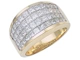 3.00 cts Invisible Set Band - Platinum, 18kt White or Yellow Gold LIFETIME WARRANTEE