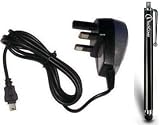 iTechCover® Amazon Kindle UK 3 Pin Mains / Wall Charger Cable Lead & Capacitive Stylus Touch Pen (Kindle, Kindle Touch, Touch 3G, Kindle Paperwhite, Kindle Fire, Kindle Fire HD / 3G, Kindle Keyboard, Kindle 3 / 3G, Kindle Wi-Fi, 6" E Ink Display) - 2-in-1 Accessory Pack