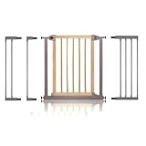 Lindam Easy Fit Wood and Metal Baby Gate with Extensions - 122cm - 129cm