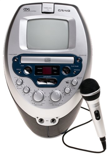 Craig Cd+graphics Karaoke System with 5" B/W Monitor & Color Video Camera