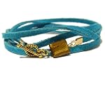 Tigers Eye Bracelet 15 Wrap Golden Brown Genuine Turquoise Leather Wraparound Gold Clasp Gemstone Stone 32