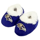 BALTIMORE RAVENS OFFICIAL LOGO BABY BOOTIE SLIPPERS 6-9 MOS