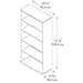 Bush Business Furniture Series C Tall 5 Shelf Bookcase in Natural Cherry, Large Bookshelf for Home and Professional Office