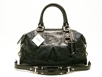 Coach Signature Ashley Sabrina Duffle Satchel Shoulder Bag Purse 15443 Black