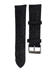 Black Genuine Stingray Watch Strap - 18mm