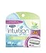 Schick Intuition Plus Refill Cartridges in Cucumber Melon, Refreshing Moisture, 6-Count (4 Blades)