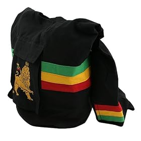 Lion Rasta Sling Shoulder Bag-Black