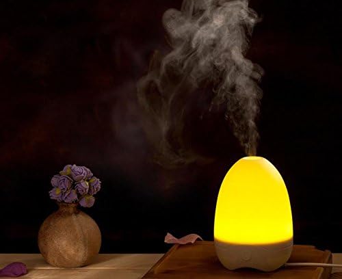 Allnice® 180ml Egg Shape One Key Operation Ultra-quiet Ultrasonic Aroma Diffuser Air Humidifier Purifier Essential Oil Diffuser Night Light Lamp with Warm Light for Home Office Use